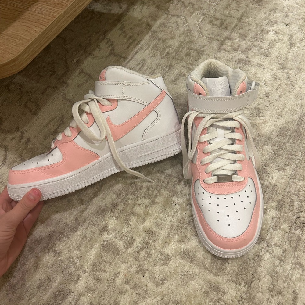 Pink Nike air high tops